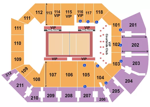 VOLLEYBALL VALKYRIES Seating Map Seating Chart
