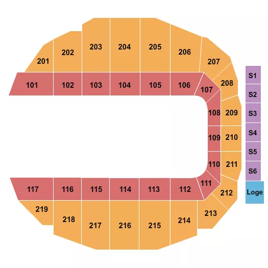 RODEO Seating Map Seating Chart