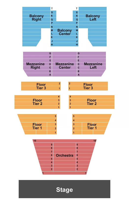 ENDSTAGE 3 Seating Map Seating Chart