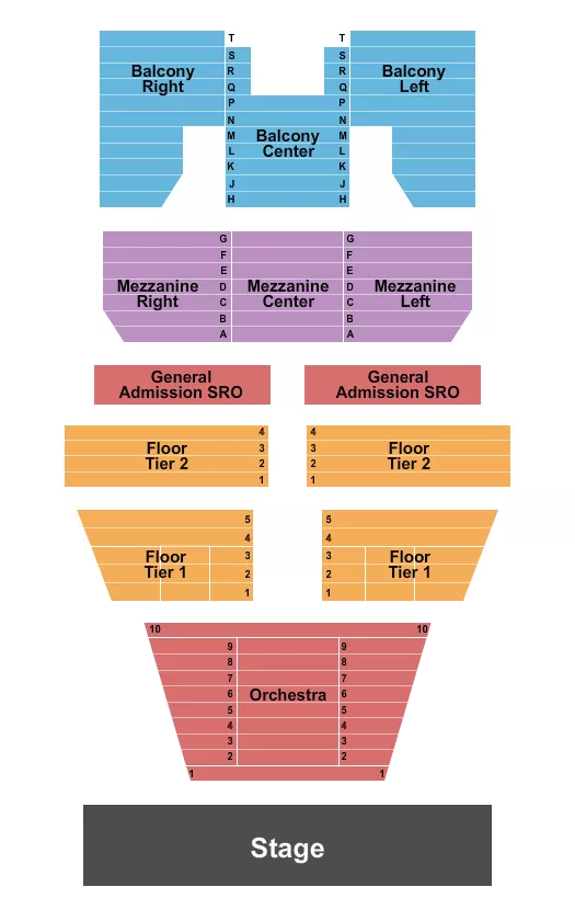 ENDSTAGE 5 Seating Map Seating Chart
