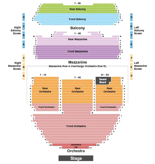END STAGE Seating Map Seating Chart
