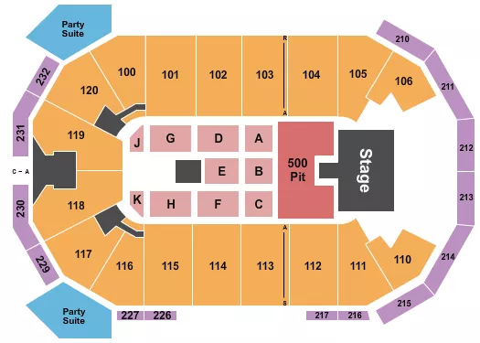 BAILEY ZIMMERMAN Seating Map Seating Chart