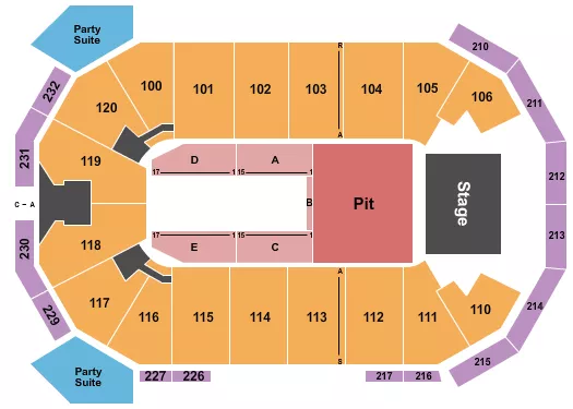 BRANTLEY GILBERT Seating Map Seating Chart
