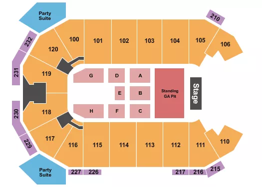 ENDSTAGE GA PIT 3 Seating Map Seating Chart