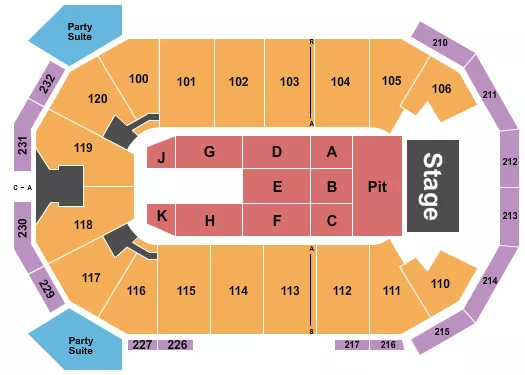 ENDSTAGE GA PIT 4 Seating Map Seating Chart