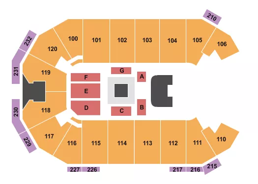WRESTLING AEW Seating Map Seating Chart