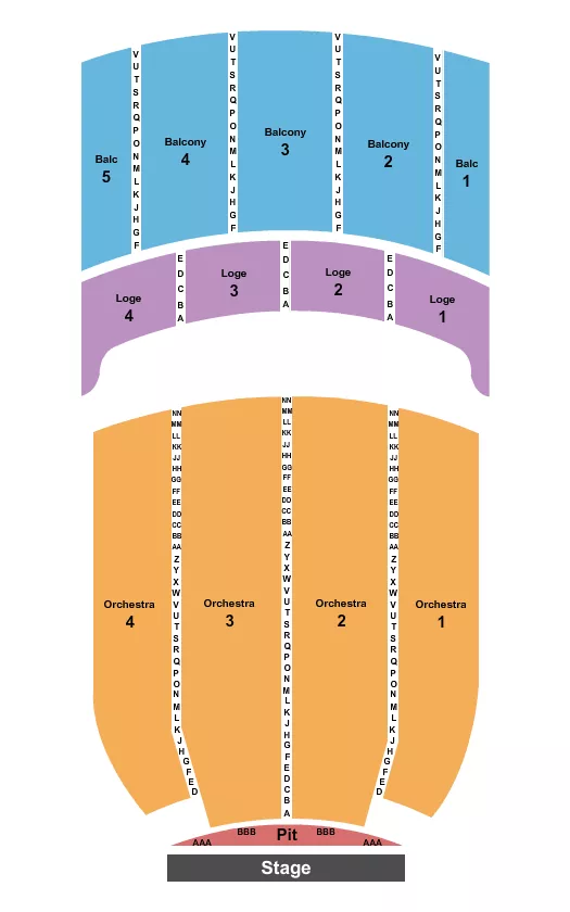 ENDSTAGE 3 Seating Map Seating Chart