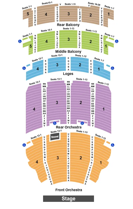 END STAGE Seating Map Seating Chart