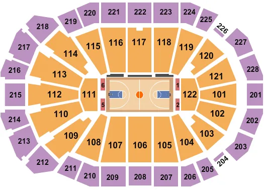 BASKETBALL Seating Map Seating Chart