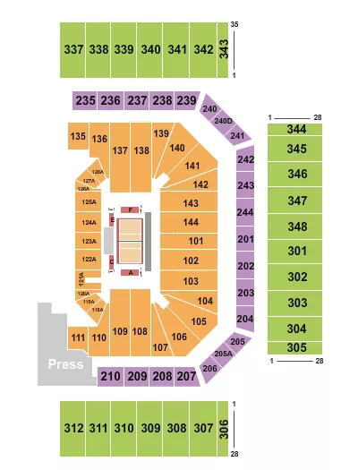 VOLLEYBALL NCAA Seating Map Seating Chart