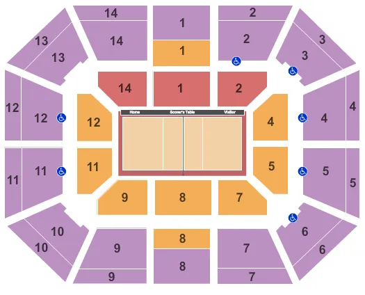 VOLLEYBALL Seating Map Seating Chart