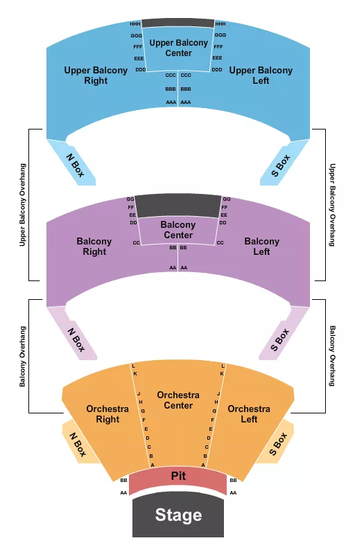 END STAGE Seating Map Seating Chart