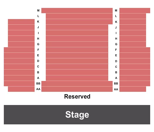 ENDSTAGE RESERVED Seating Map Seating Chart