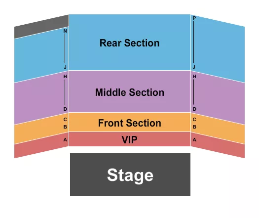 VIP FRONT MIDDLE REAR Seating Map Seating Chart