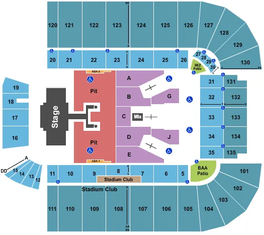 LUKE COMBS Seating Map Seating Chart