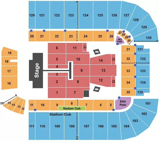 POST MALONE Seating Map Seating Chart