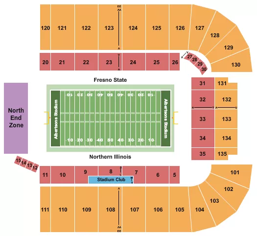 POTATO BOWL Seating Map Seating Chart