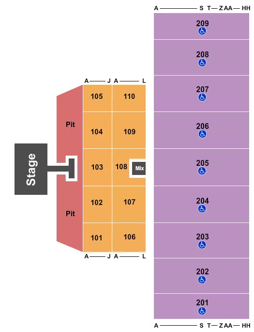 COLE SWINDELL Seating Map Seating Chart
