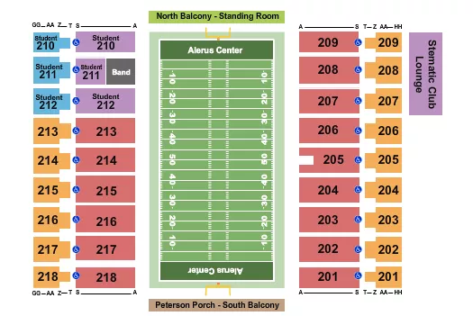 FOOTBALL 2 Seating Map Seating Chart