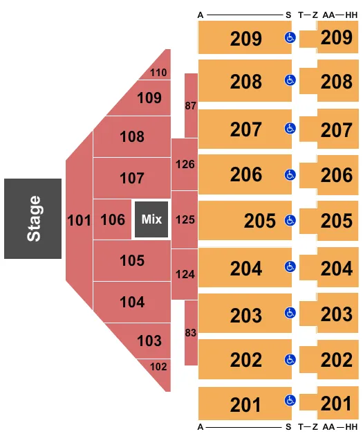 THEATRE 2 Seating Map Seating Chart