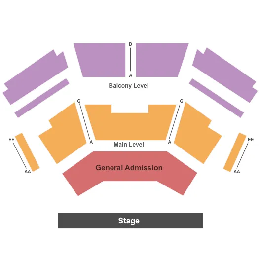 END STAGE Seating Map Seating Chart