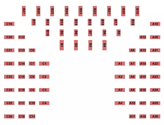 ALHAMBRA THEATRE JACKSONVILLE ENDSTAGE TABLES Seating Map Seating Chart