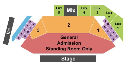 ENDSTAGE BOOTHS GA FLR Seating Map Seating Chart