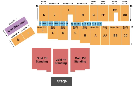 ENDSTAGE PIT 2 Seating Map Seating Chart