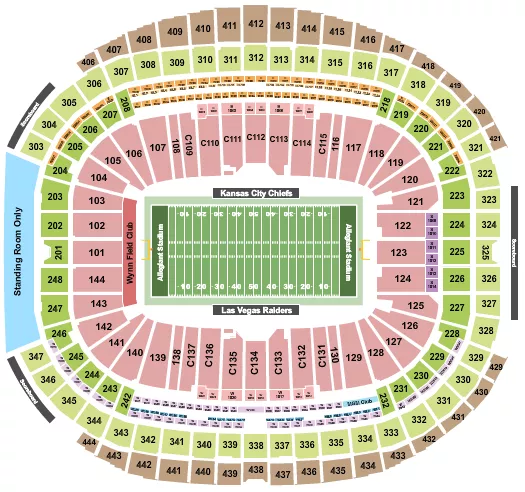 FOOTBALL ROWS NFL Seating Map Seating Chart