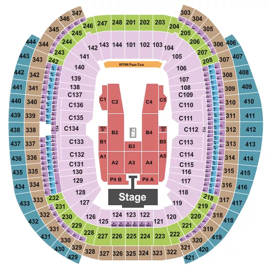 LUKE BRYAN Seating Map Seating Chart