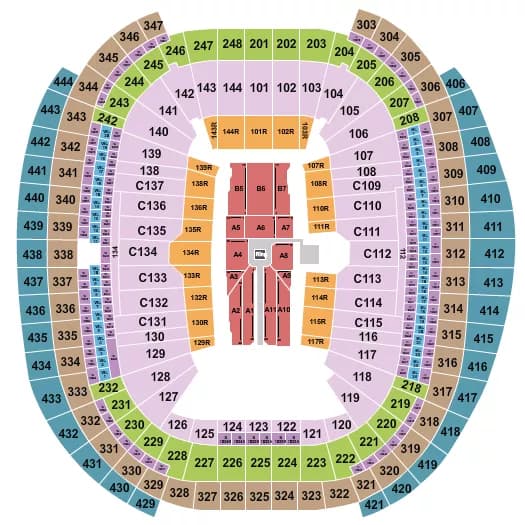 WRESTLEMANIA Seating Map Seating Chart