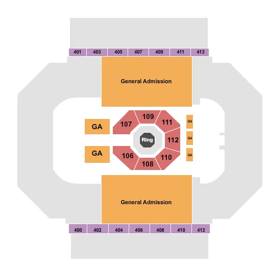 MMA Seating Map Seating Chart