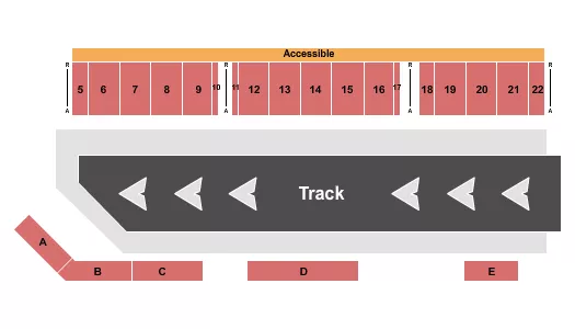 MONSTER TRUCK RACING Seating Map Seating Chart