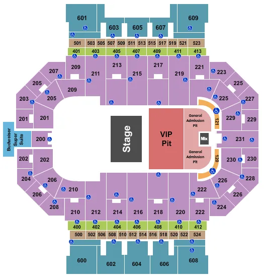 WWE2 Seating Map Seating Chart