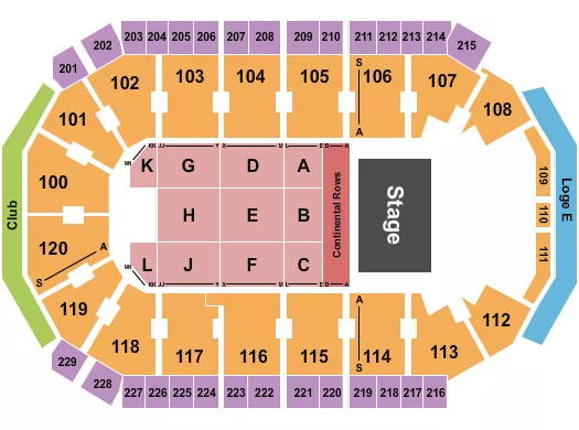 ENDSTAGE CONT FLOOR 2 Seating Map Seating Chart