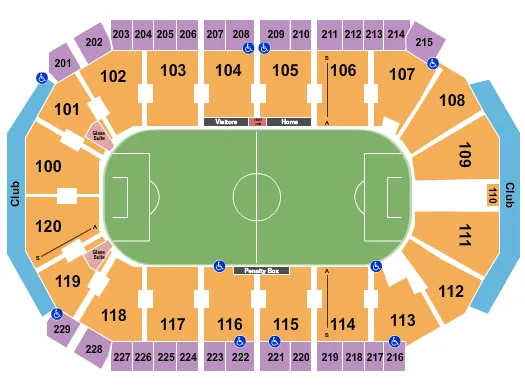 SOCCER 2 Seating Map Seating Chart