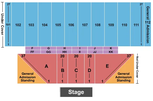 END STAGE Seating Map Seating Chart