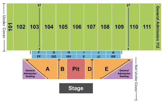 ENDSTAGE 101 112 Seating Map Seating Chart