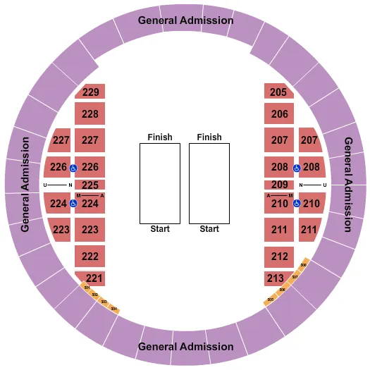 ALLIANT ENERGY CENTER VETERANS MEMORIAL COLISEUM MONSTERS OF DESTRUCTION Seating Map Seating Chart