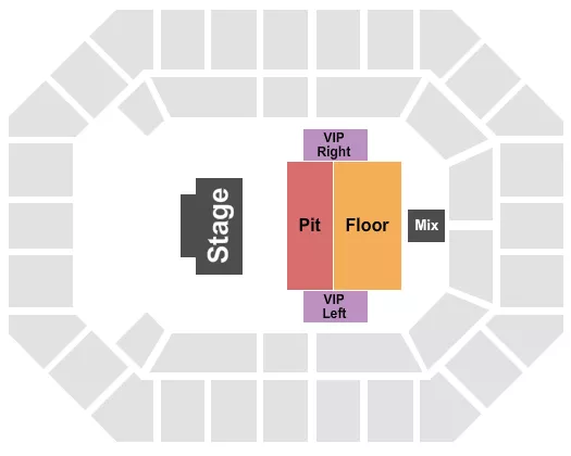 PIT FLOOR VIP LR Seating Map Seating Chart