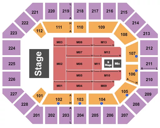 SUGARLAND Seating Map Seating Chart