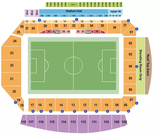 SOCCER 4 Seating Map Seating Chart