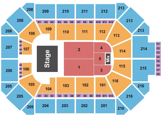 ENDSTAGE 5 Seating Map Seating Chart