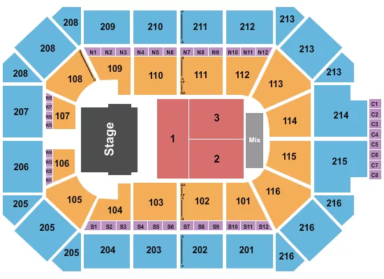 ENDSTAGE RSV Seating Map Seating Chart