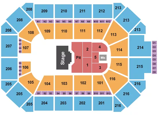 HALFHOUSE PIT Seating Map Seating Chart