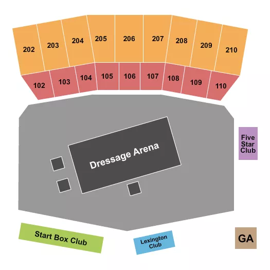 RACING HORSE Seating Map Seating Chart