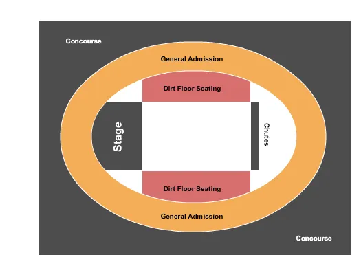 DIRT FLOOR GA Seating Map Seating Chart