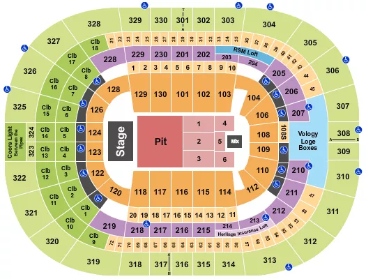 THE STROKES Seating Map Seating Chart