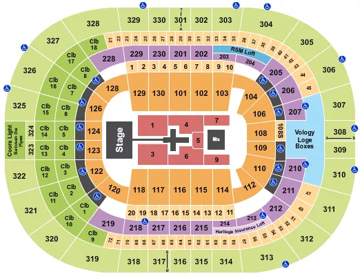 TOBYMAC Seating Map Seating Chart