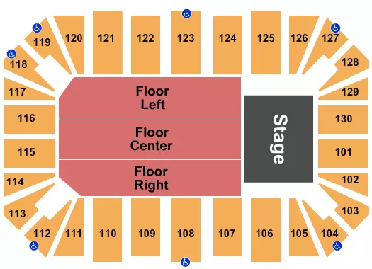 ENDSTAGE FLOOR Seating Map Seating Chart